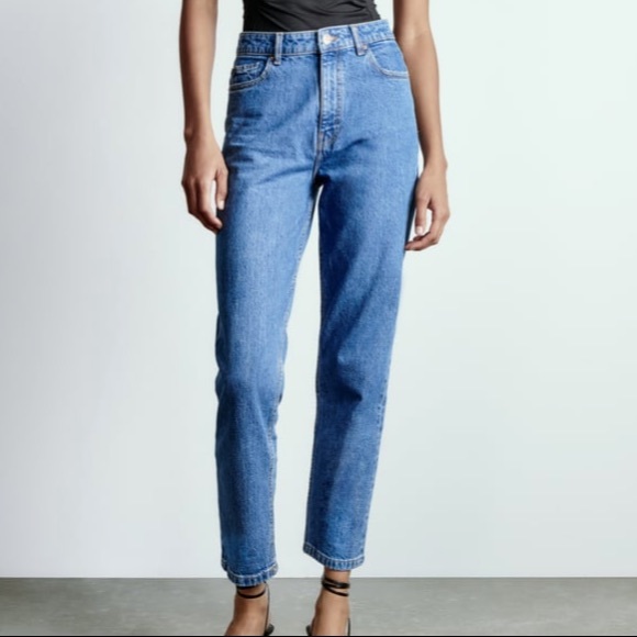 Zara blue mom jeans, size 36 EU, 04 US - Picture 1 of 5